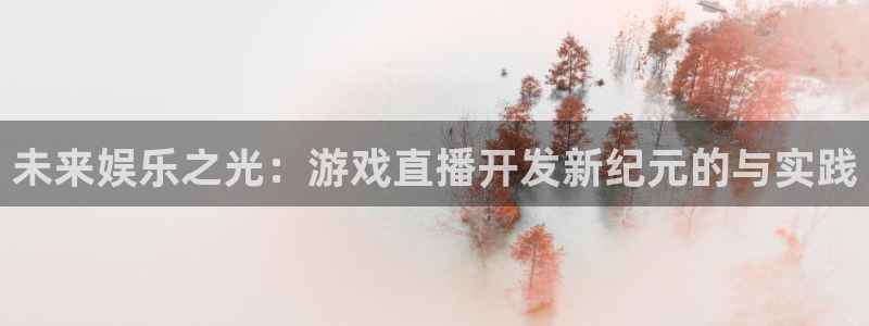 沐鸣2平台主管代理：未来娱乐之光：游戏直播开发新纪元的与实践